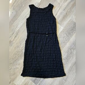 Essentials By Putumayo Dress Sz Large Lightweight Quilted Black Sleeveless Tank